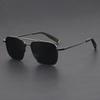 Retro Large Frame Double Bridge Sunglasses for Women with Myopia