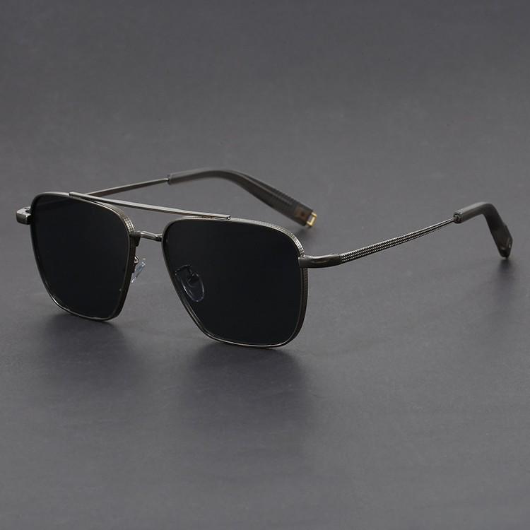 Retro Large Frame Double Bridge Sunglasses for Women with Myopia