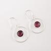 Rhodolite Gemstone 925 Sterling Silver Jewelry Handmade Earrings 1.60" For Gift EE-5-42