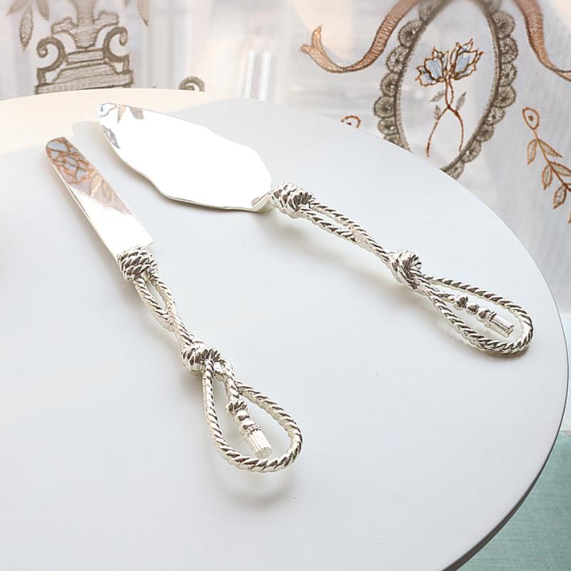 European Silver-plated Cake Triangle Shovel Western Bread Knife Exquisite Birthday Wedding Decoration Creative Cake Knife Shovel