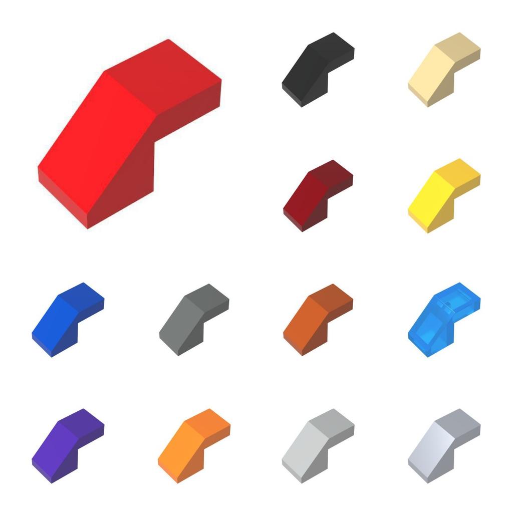 50pcs 28192 Slope 45 2 X 1 Cutout Bricks Collections Bulk Modular GBC Toys For Technical MOC DIY Building Blocks Compatible