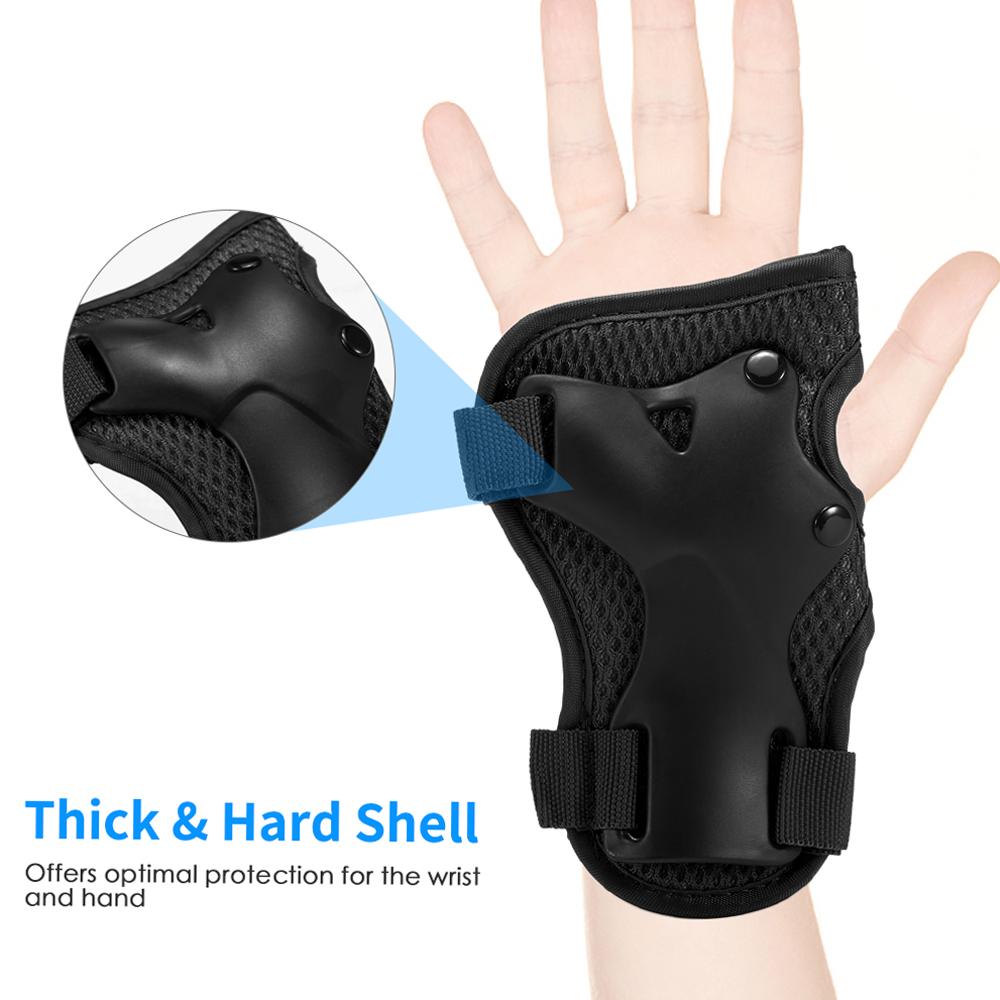 Kids 7 In 1 Helmet and Pads Set Adjustable Kids Knee Pads Elbow Pads Wrist Guards for Scooter Skateboard Roller Skating Cycle