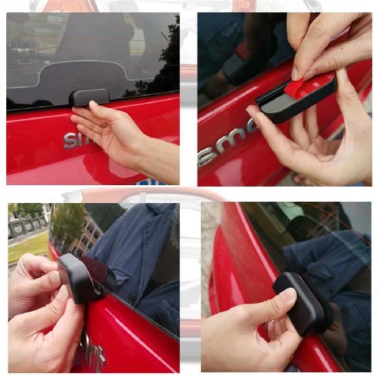 Car Rear Bumper Trunk Back Door Handle Sticker Auxiliary Knob Exterior Decoration For Old Smart fortwo 451 Car Accessories
