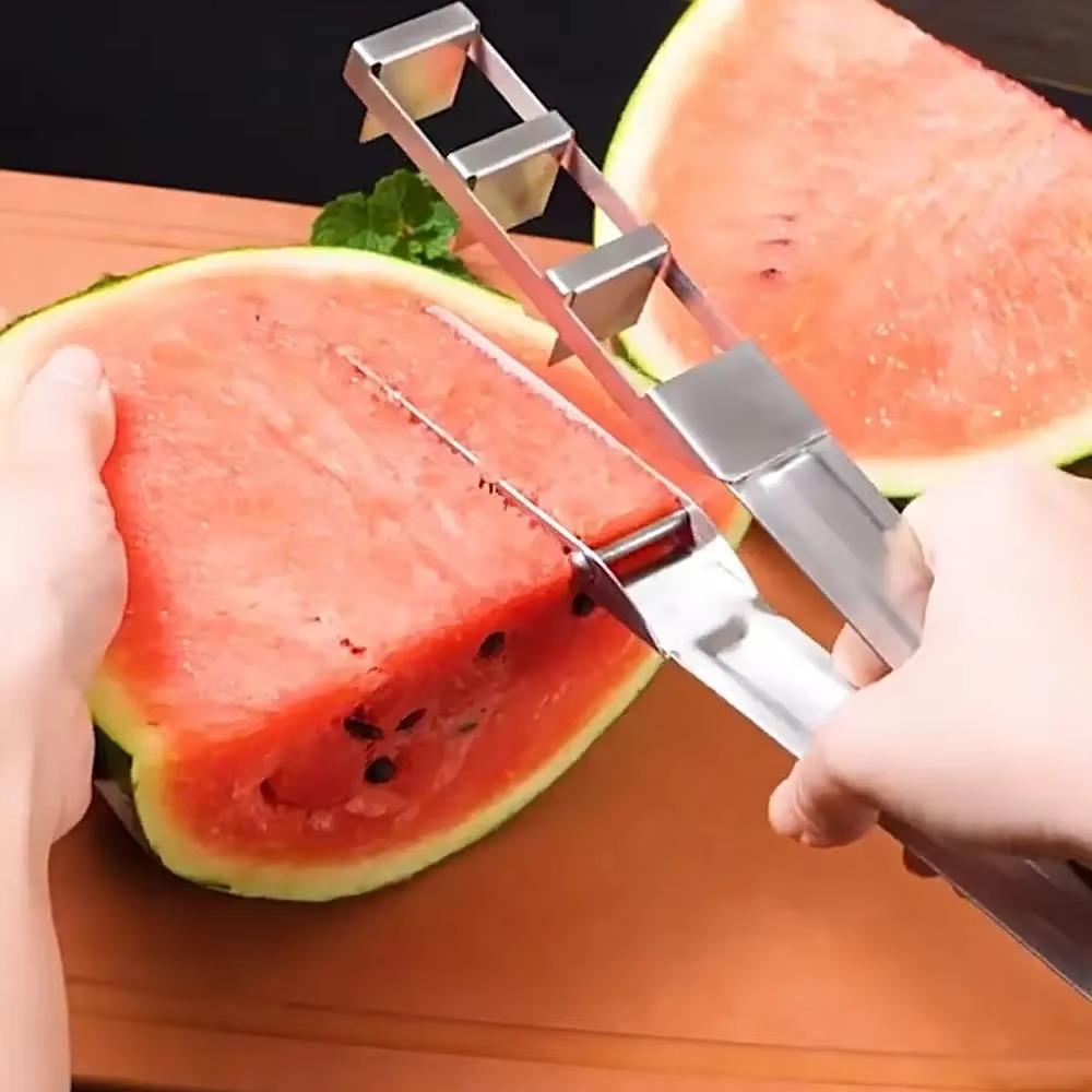 Rust-proof Watermelon Cube Cutter Anti-corrosion Fruit Splitter Watermelon Dicing Divider  Kids