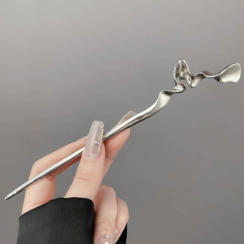 

Серебряная женская заколка для волос высокого класса в китайском стиле 2024 для прически пучок