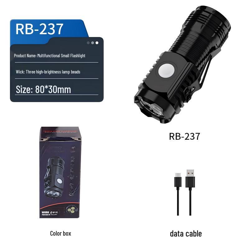 Lishi Outdoor Triple-LED Mini Rechargeable Flashlight