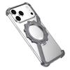 High Quality Aluminum Frameless Phone Case 360 Magnetic Rotation Stand Shockproof Bumper Electroplate for Iphone 17 Pro Orange