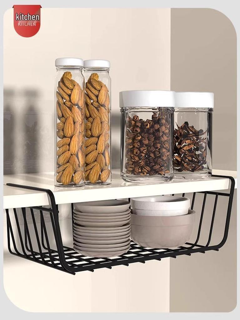 Under-Desk Hanging Storage Shelf for Dormitories