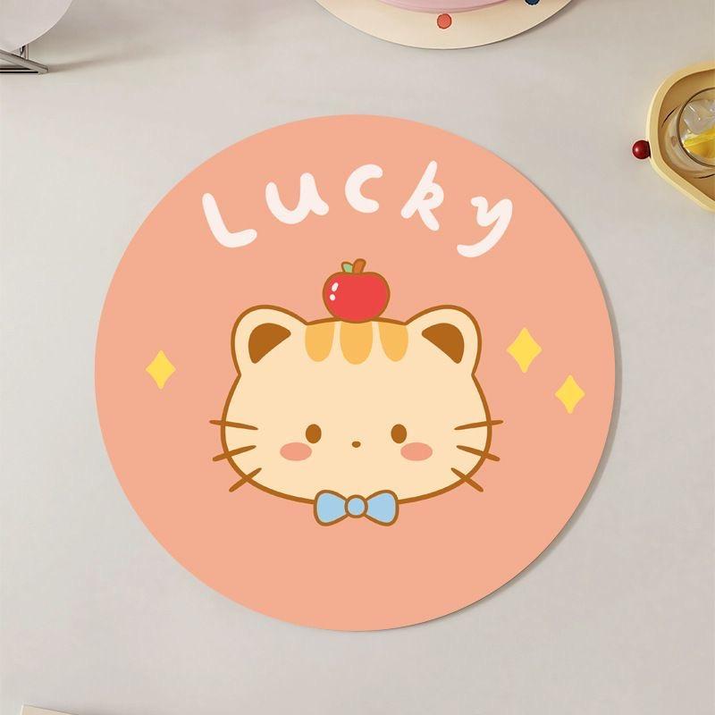 Cartoon Kieselgur Tassenuntersetzer, rutschfester Topfuntersetzer, wärmeisolierender Untersetzer, hochwertiger Teeuntersetzer, kreatives und niedliches Kaffee- und Teeset