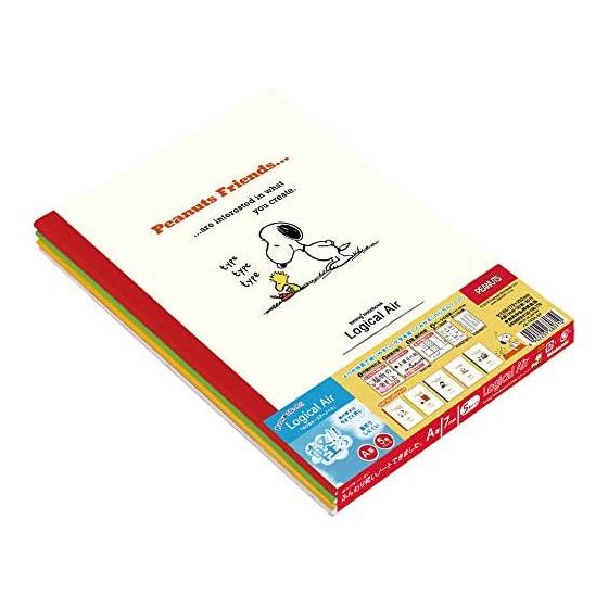 Nakabayashi Logical Air Note 5-Book Pack Semi-B5 A-lined Snoopy S-143A-5P