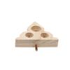 Pet Bird Parrot Wood Foraging Platform Stand Rack Triangle/Square Chewing Bites Intelligence Feeders Natural Stand For Parrots