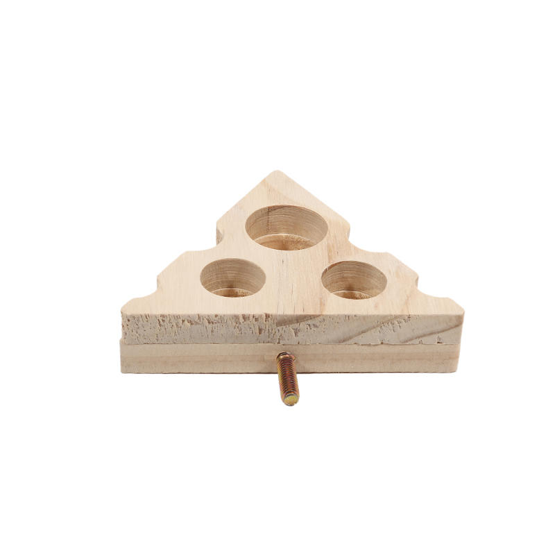 Pet Bird Parrot Wood Foraging Platform Stand Rack Triangle/Square Chewing Bites Intelligence Feeders Natural Stand For Parrots