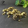 Brass Solid Vintage Cheetah Tiger Statue Desktop Ornaments Pen Rack Lucky Animal Leopard Figurines Miniatures Crafts Decorations