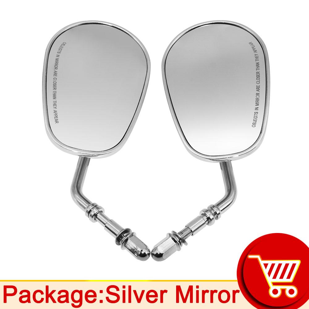 AD Motorcycle Mirrors for Road King Sportster Street Glide Electra Glide Dyna Softail Road Glide Full Metal Stem And Housing
