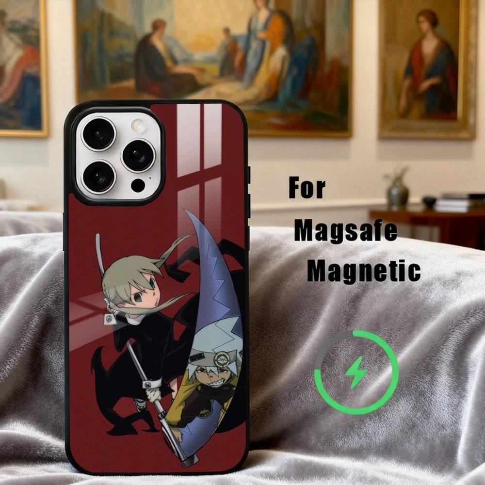 

Anime P-passionate S-Soul E-Eater Phone Case For iPhone17,16,15,14,13,12,11 Plus,Pro Max Magnetic For Magsafe Wireless Charging iPhone17
