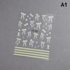 Ribbon Bow Shape Nail Sticker Multicolour Stereoscopic Relief Enhancement Adhesive Nail Decal Decoration Diy