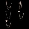4Pcs Secure Fastening Lapel Accessories Gold/Silver Wedding Brooch For Business Travelers Corporate Gatherings