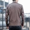 Men's leather jacket spring and autumn new casual coat slim lapel leather jacket men's trendy handsome outer clothes