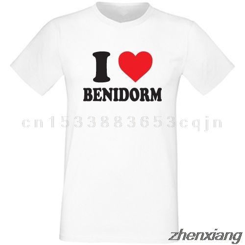 I Love Heart Benidorm T Shirt Mens Womens Lads Stag Holiday Hen Do Party Gift Print  Hip Hop  A