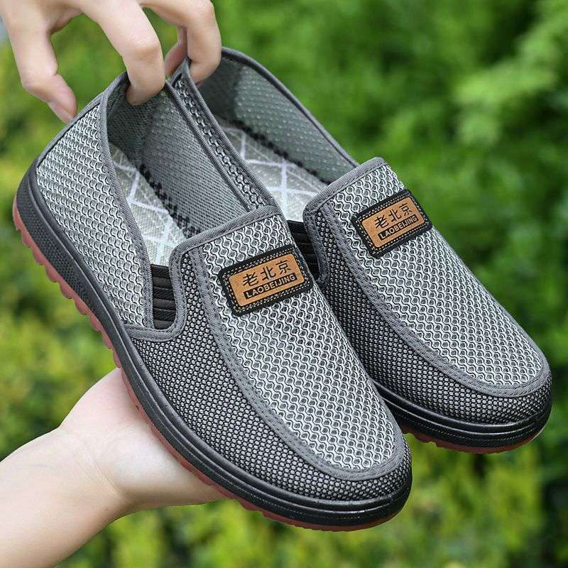 New summer mesh shoes old north cloth shoes men's non-slip, wear-resistant, breathable and deodorant mesh shoes middle-aged and elderly father shoes
