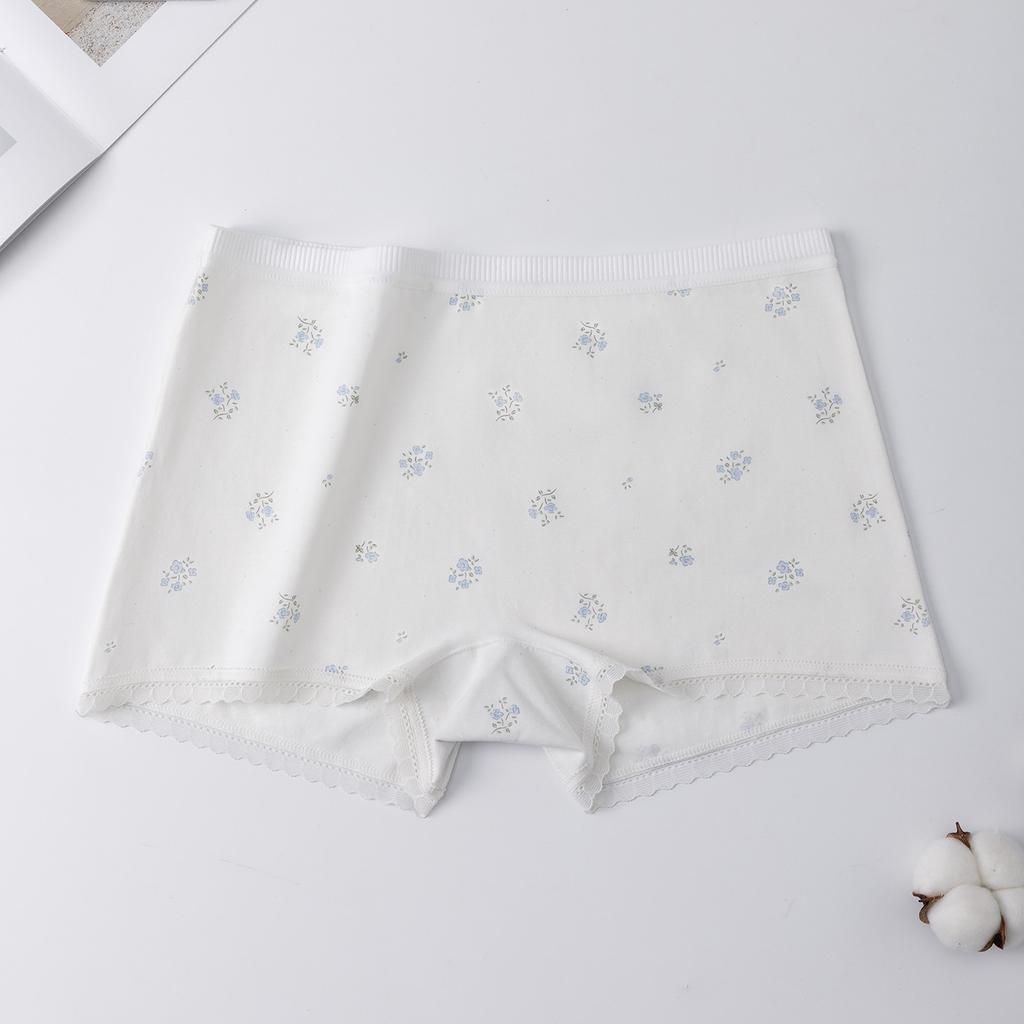 Women S High Waisted Cotton Boxer Briefs Antibacterial Anti Chafe Safety Underwear
