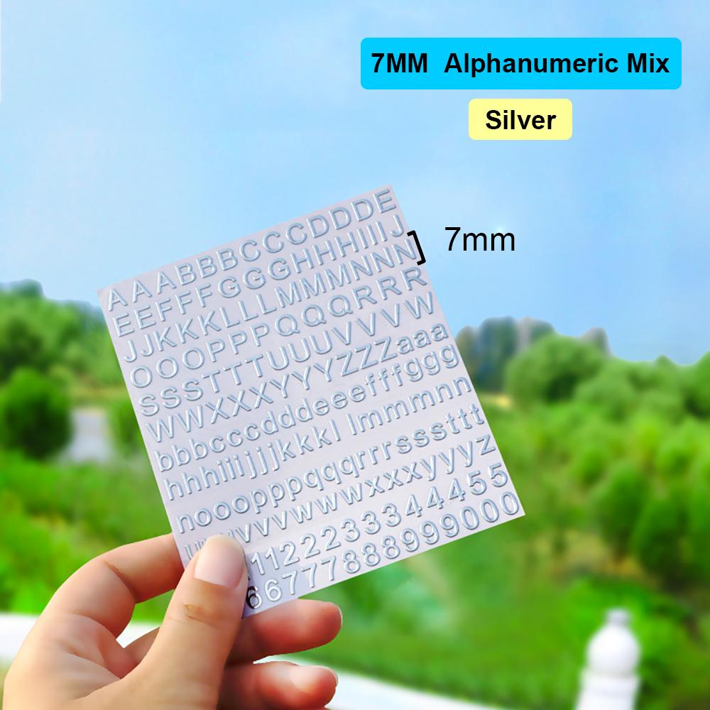 Silicone world 2-9mm Alphabet Letters Numbers Decor Stickers Gold Silver Epoxy Resin Filler For DIY Silicone Molds Craft Making
