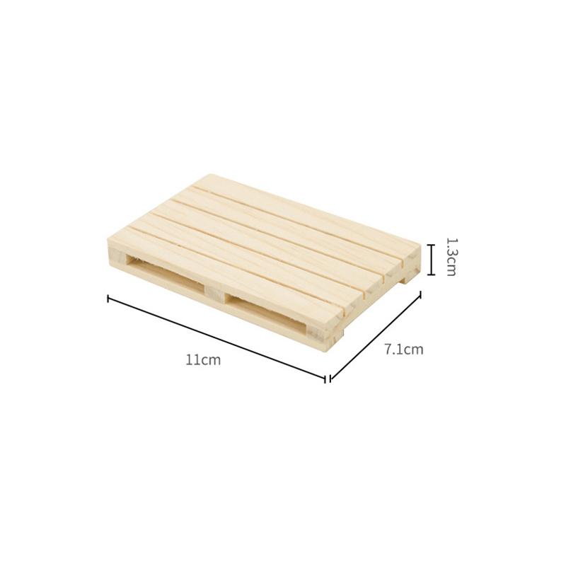

1/12 Dollhouse Mininature Wooden Tray Rectangular Pallet Showcase Mini Furniture Model DIY DollHouse Decor Toy Photo Scene Props
