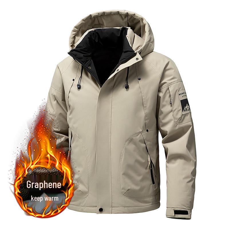 Winterjacke für Herren 2025: Dicke Baumwolljacke mit Kapuze – Warme, lockere und winddichte Oberbekleidung