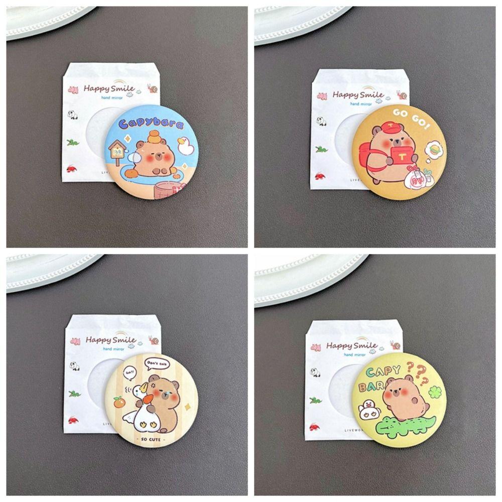 Cute Cartoon Single-sided Mirror Tinplate Cosmetic Mirror Durable Tinkering Mirror  Small Gift
