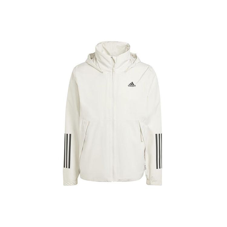 adidas Bsc 3-Stripes Rain.Rdy Jacket Asia Sizing White Men s IS1237 XXL