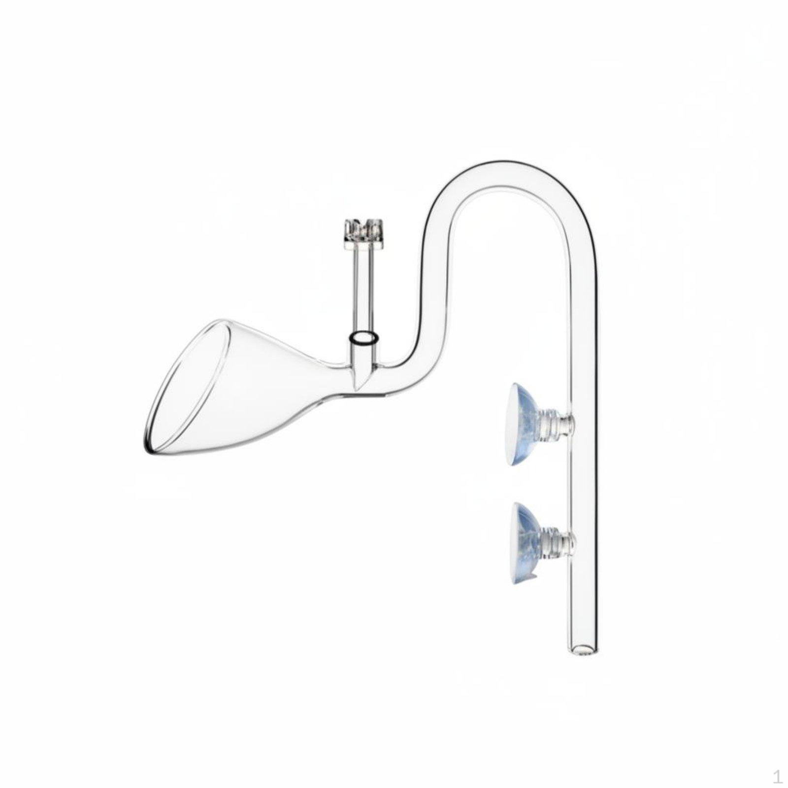 Aquarium Surface Skimmer Pipe Crystal Clear Bell Shaped Outflow AutoAdjusting Water Level