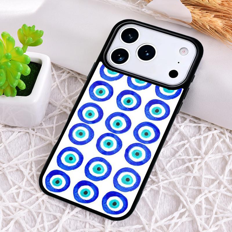 Blue Evil Eye Phone Case for iPhone 17 Air 16 15 11 12 14 13 Pro Max Shockproof Cover