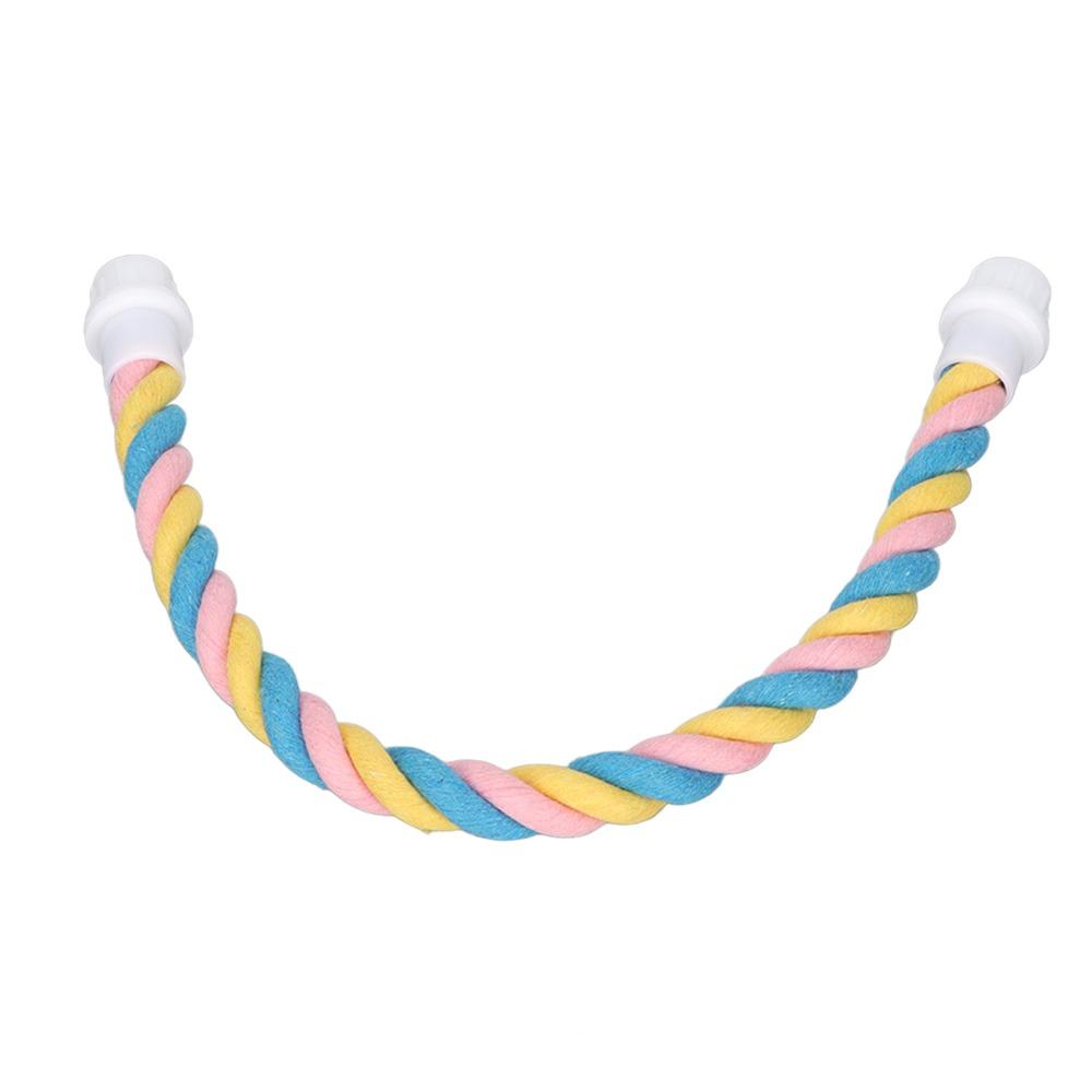 Comfortable Grip Bird Rope Perch Colorful Design Bendy Cotton Perch  For Parrots