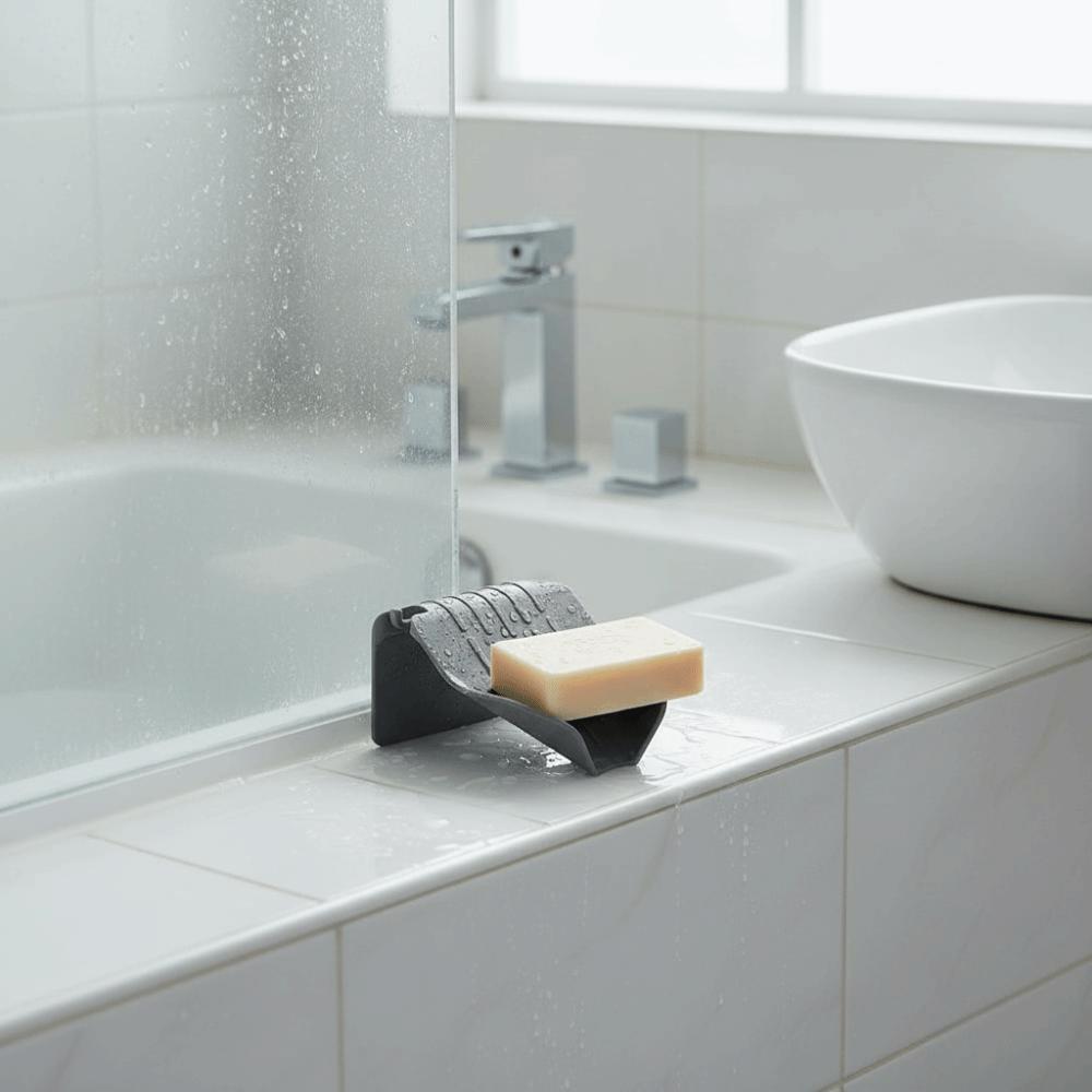 Without Installation Portable Bathroom Cleaning Tool No Drilling Required Automatic Draining Soap Dish
