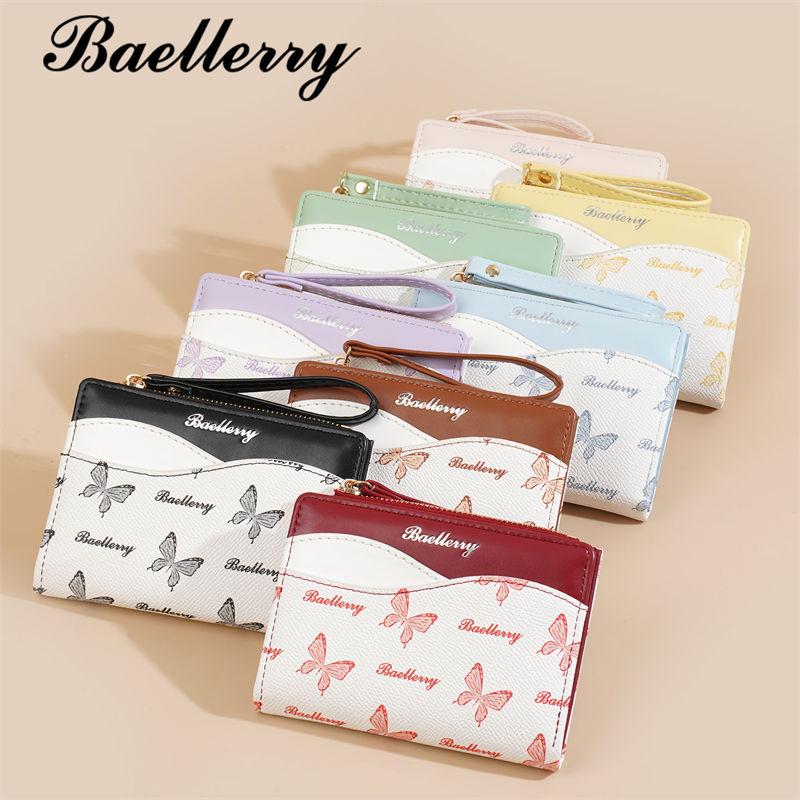 Baellerry Carteiras Curtas Femininas da Moda Porta Cartões Casual para Senhoras Porta Moedas Clássico com Zíper Carteira Dobrável GZW