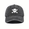 Urban Style Adjustable Baseball Cap with Skull Motif  Woven Polyester Hand WashDry Clean Unisex