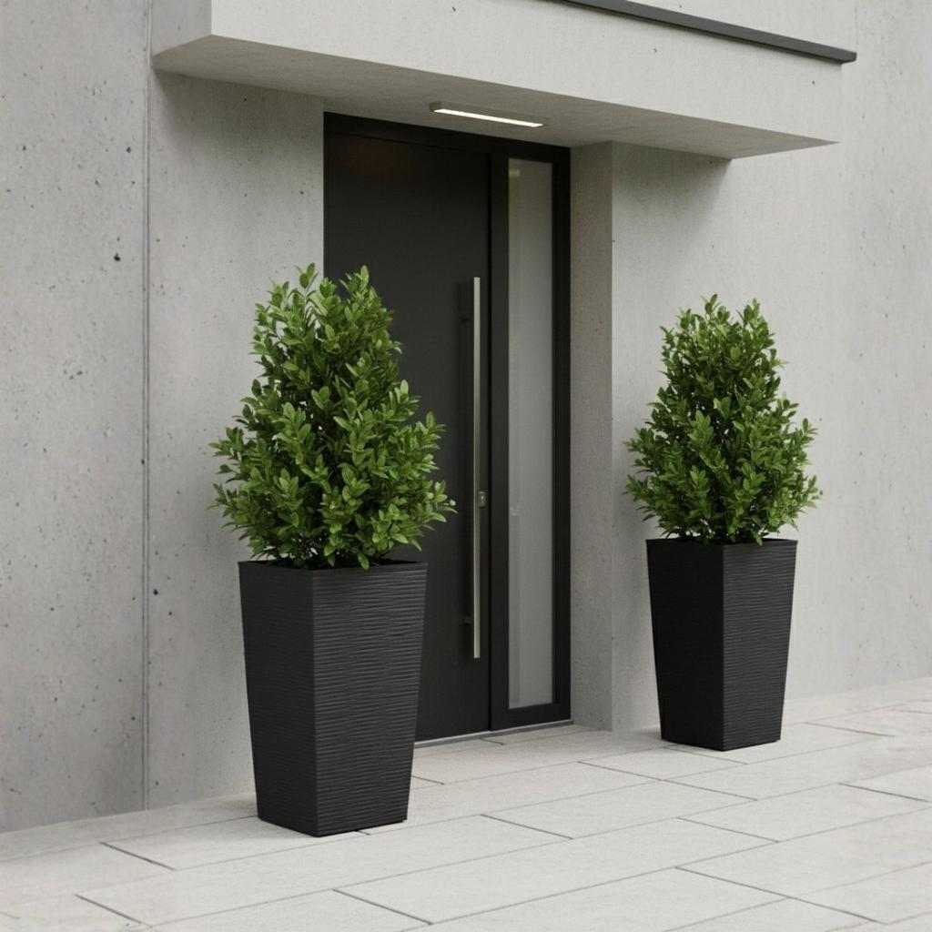 Donica Porto Riflo Czarna H75X39,6X39,6 Cm