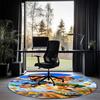 Subway Surfers Printed Round Rug Carpet Chair Rug Area Rug Entryway Doormats,for Office Chair Living Room Bedroom Kitchen Room.