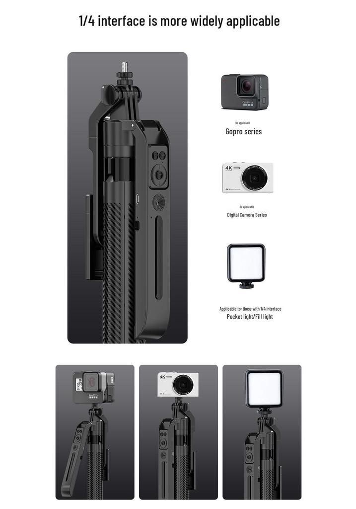 1.8m Bluetooth Selfie Stick with Anti-shake Gimbal, Phone Holder, Follow Shot Stabilizer, and Portable Tripod for Live Streaming