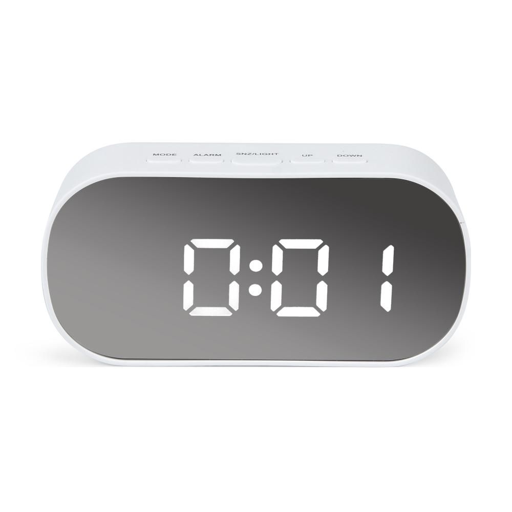 

Оригинальный светодиодный будильник, зеркало, цифровые настольные часы, ночник, повтор с температурой, электронный Despertador, домашний декор Oval