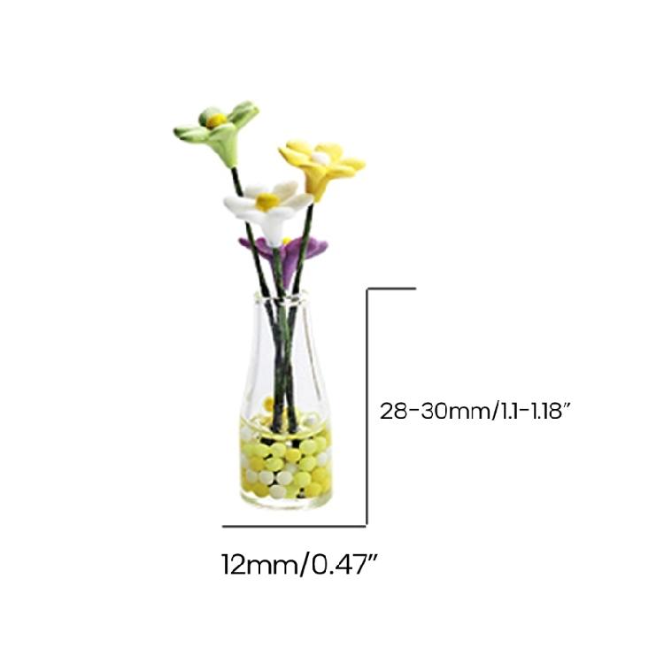 Glass Flower Vase Lovely Room Decoration Mini Flower Bottle Car Mirror Ornament