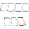 7PCS Front Grill Inserts Grille Cover Trim, Front Grill Rings Grille Inserts Cover Trim Kit, Compatible with Jeep Grand Cherokee 2014-2016, Chrome