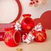 2026 Chinese Horse New Year Decor Red Envelope Resin Desktop Ornament Cute Lucky Horse Figurine Wealth Fortune Home Office Decor