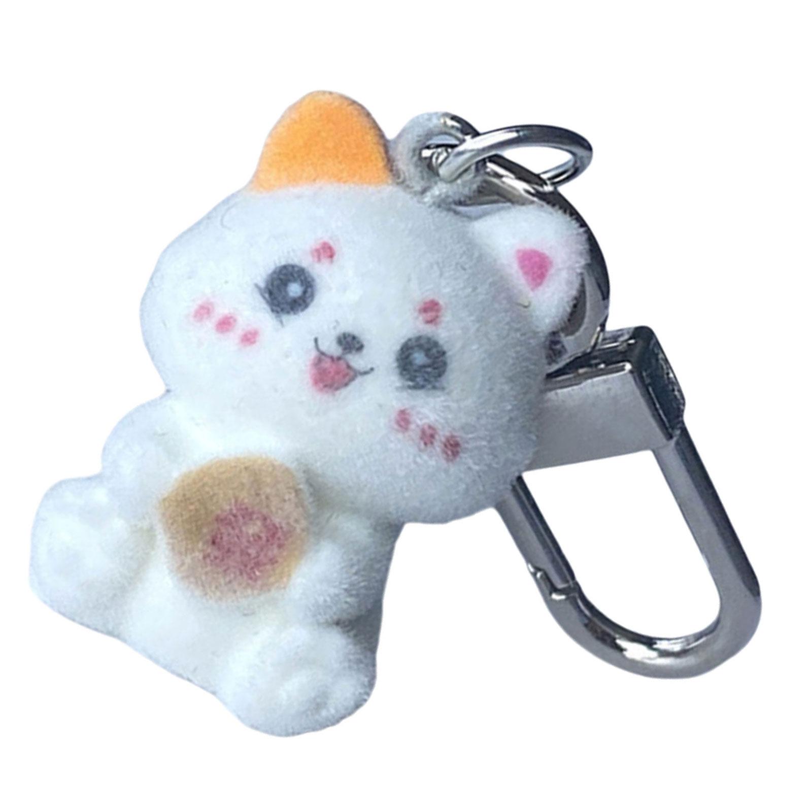 

Брелок с подвеской в виде плюшевого кота, мягкий брелок с котом, мультяшный держатель для ключей, украшение для ключей, подходящее для удачи и счастья 4