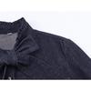 Myst&Za Women's Winter 2025 Bow Denim Shirt