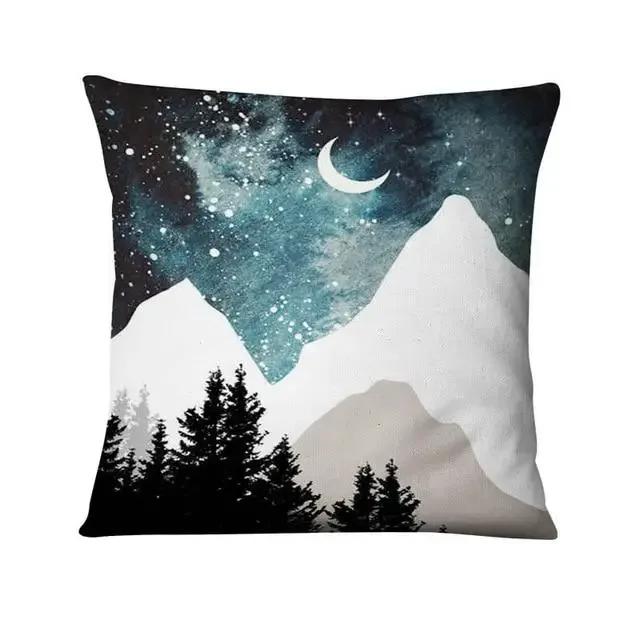 Watercolor Forest Print Pillowcase Cushion Cover Decorative  Home Decor Sofa  Moda