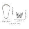 Decorative Butterfly Curtain Hook for Bathrooms Roller Systems Corrosive Metal Materials Easy Slide On Installation