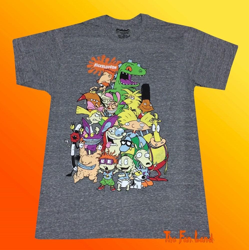 

New Nickelodeon 90 s Group Men s Vintage Classic Retro Unisex T-Shirt L