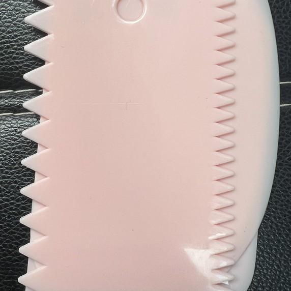 Three-Piece Plastic Dough and Cake Scraper Set for Baking and DIY Decorating