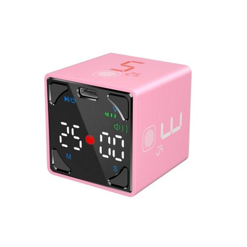 TickTime Cube - Roll It To Start the Countdown! Pomodoro Timer with Double-Sided LED Panel, Tap Operation, Kitchen Timer with 3 Volume Settings, Silen